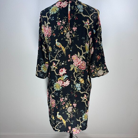 GP & J Baker for H&M Tropical Floral Wallpaper Print Dress  Size 4  Flare Sleeve - Picture 2 of 5